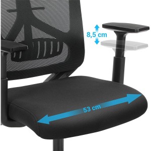 Silla Ergonómica NEMO en Malla Transpirable color Negro