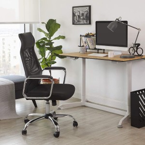 Silla de Oficina TINO en Piel y Malla Transpirable color Negro