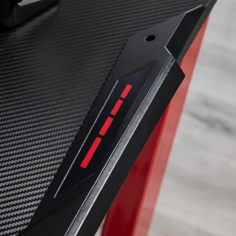 Mesa Gaming ALEXIS color Negro y Rojo