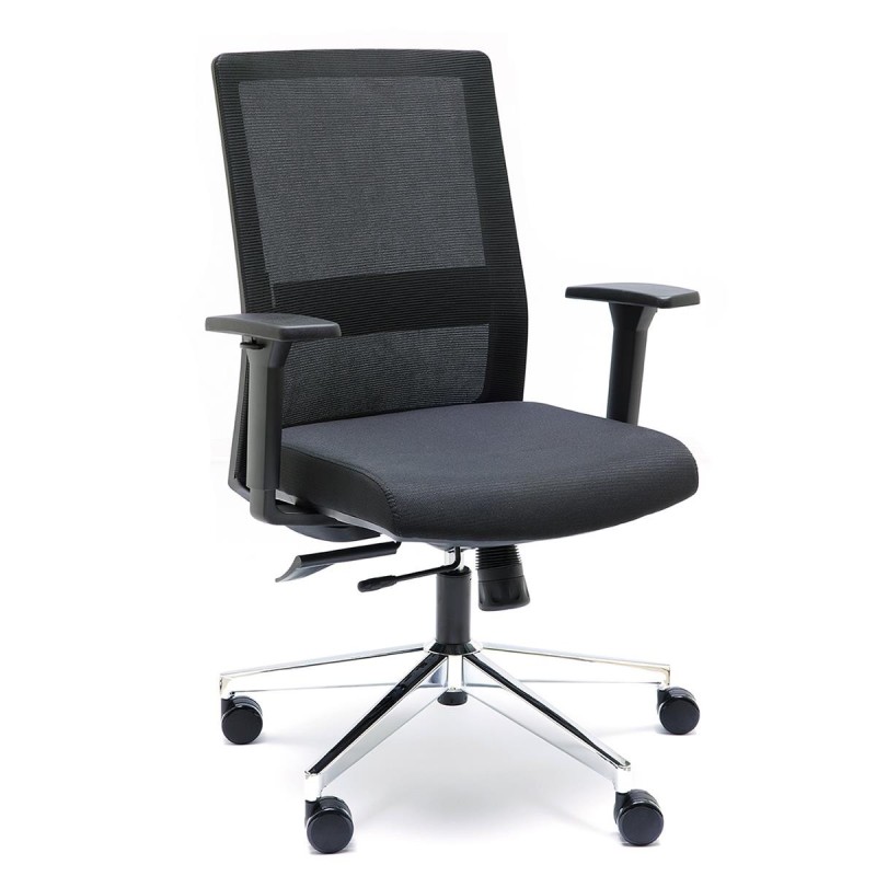 Silla de Oficina ALBI en Malla y Tela Negra