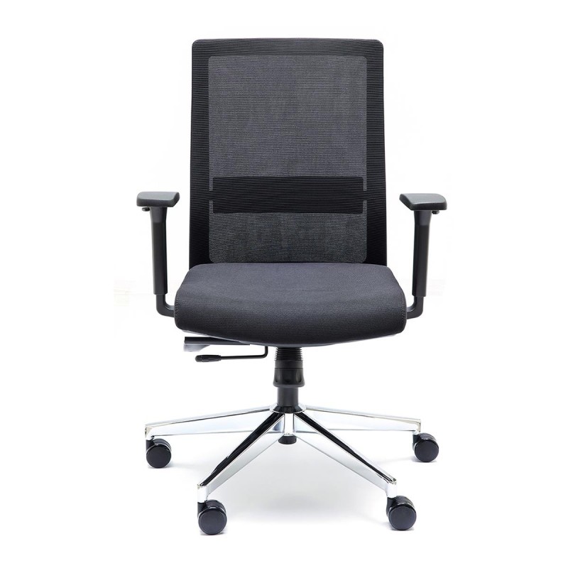 Silla de Oficina ALBI en Malla y Tela Negra