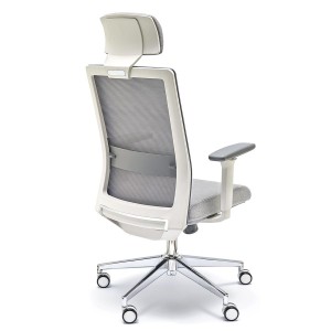 Silla de Oficina ALBI PRO, con Reposacabezas en Malla y Tela Negra