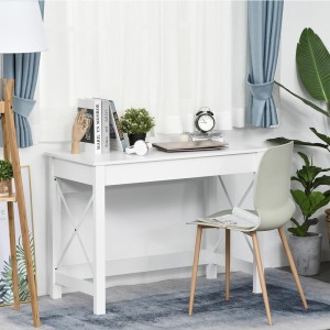 Mesa de escritorio PETER, 105x50x76 cm, en Madera color Blanco