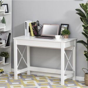 Mesa de escritorio PETER, 105x50x76 cm, en Madera color Blanco