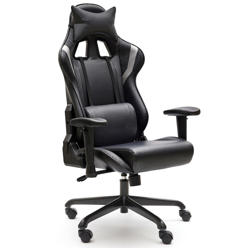 Silla Gaming ORION en Piel Negra y Gris