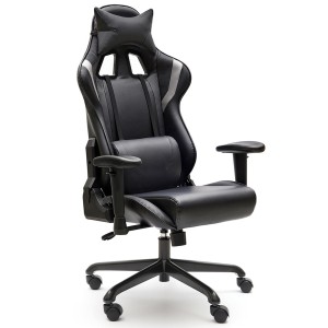 Silla Gaming ORION en Piel Negra y Gris