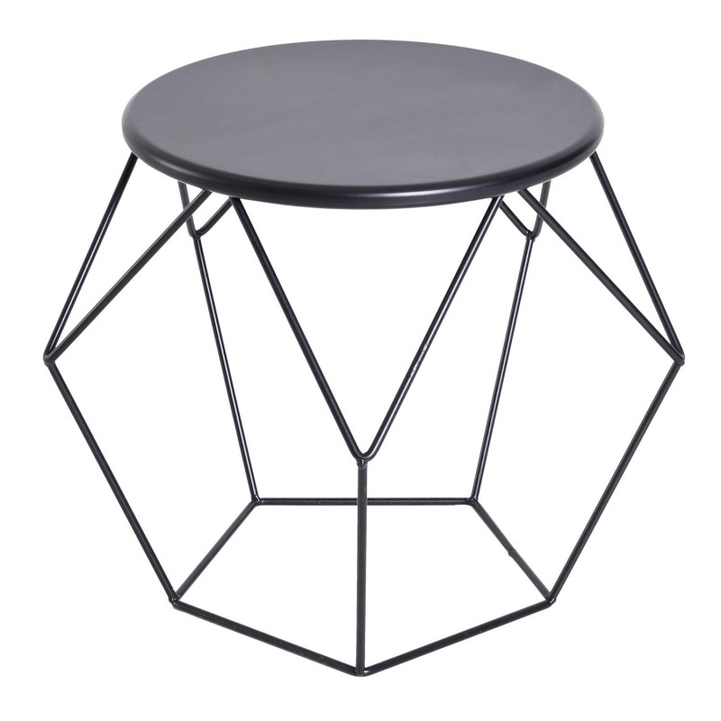 Mesa Auxiliar TROPI, estilo Nórdico Minimalista, color Negro