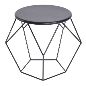 Mesa Auxiliar TROPI, estilo Nórdico Minimalista, color Negro