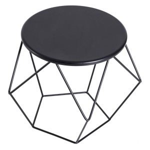 Mesa Auxiliar TROPI, estilo Nórdico Minimalista, color Negro