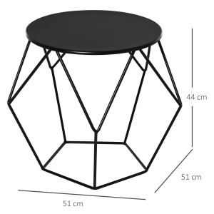 Mesa Auxiliar TROPI, estilo Nórdico Minimalista, color Negro