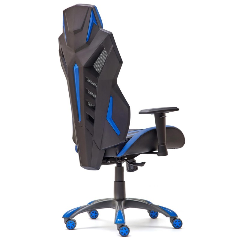 Silla Gaming ESCORPIO en Malla Transpirable y Piel Negra y Azul