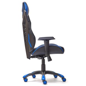 Silla Gaming ESCORPIO en Malla Transpirable y Piel Negra y Azul