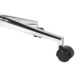Silla de Oficina BOMBAI en Madera color Nogal y Piel Negra