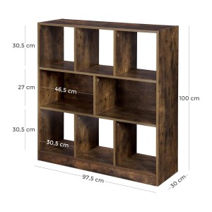 Estantería TEXAS en Madera, color Marrón