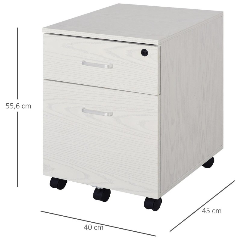 Archivador con Ruedas KENDO, 40x45x55,6 cm color Negro