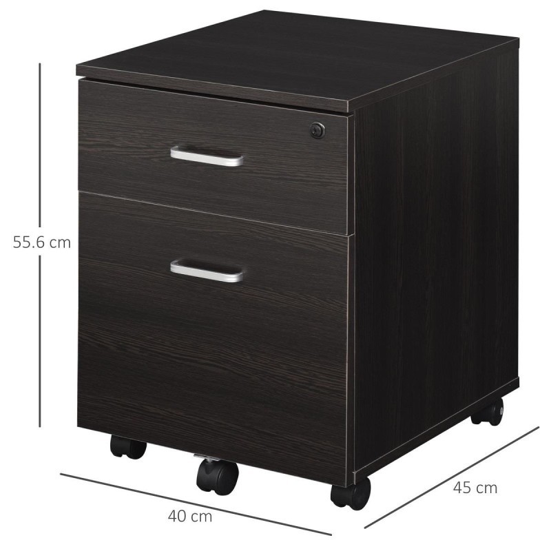 Archivador con Ruedas KENDO, 40x45x55,6 cm color Negro