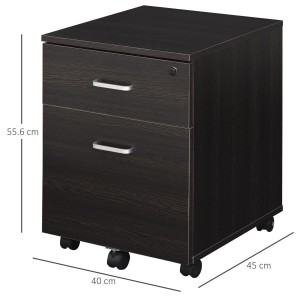 Archivador con Ruedas KENDO, 40x45x55,6 cm color Negro