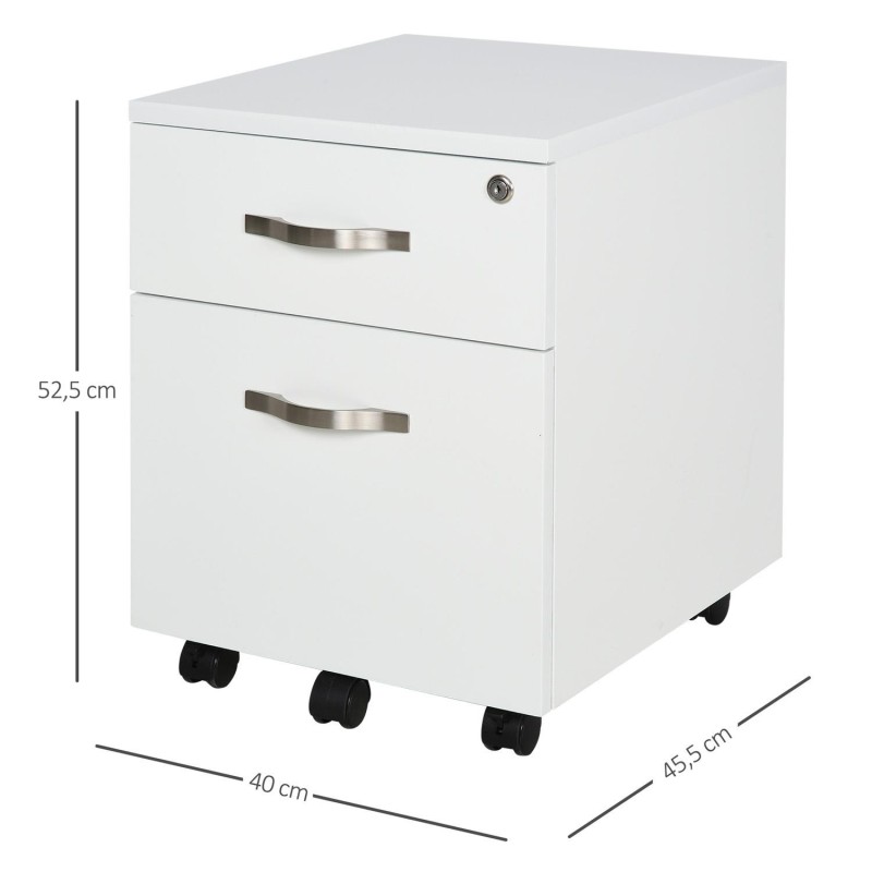 Archivador con Ruedas DOKI, 40x45,5x52,5 cm color Blanco