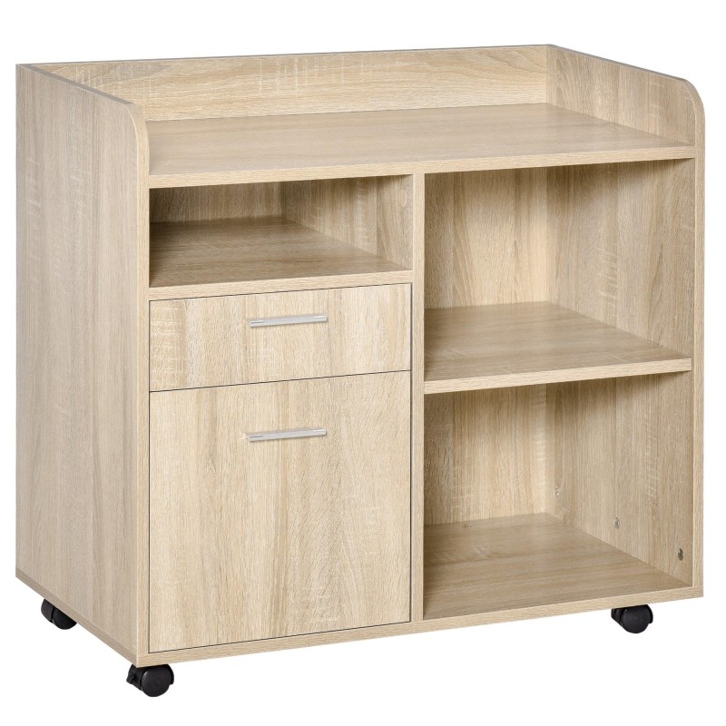 Armario Multiusos UDINE, Amplio almacenamiento, 72x80x40cm, en Madera color Roble