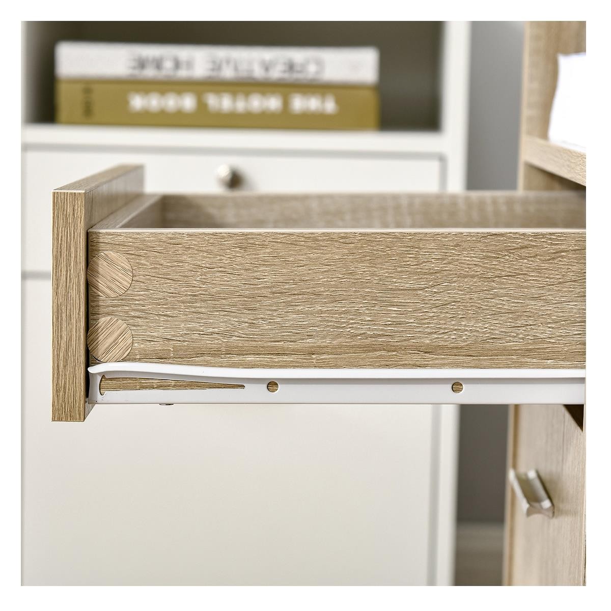 Armario Multiusos UDINE, 80x79x40 cm, en Madera color Roble