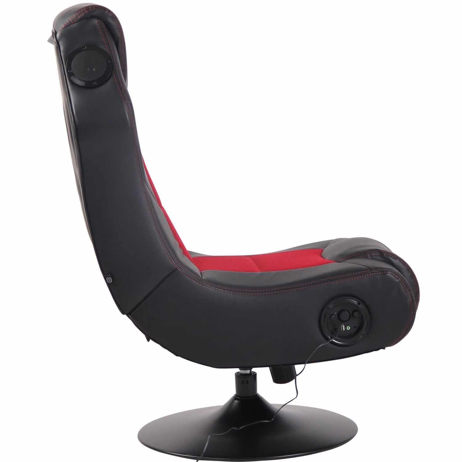 Silla Gaming TAUKEN, Altavoces Integrados, Bluetooth, USB, en Piel y Malla Negro/Azul