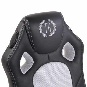 Silla Gaming TAUKEN en Piel y Malla Negro/Azul