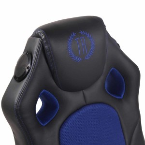 Silla Gaming TAUKEN en Piel y Malla Negro/Azul
