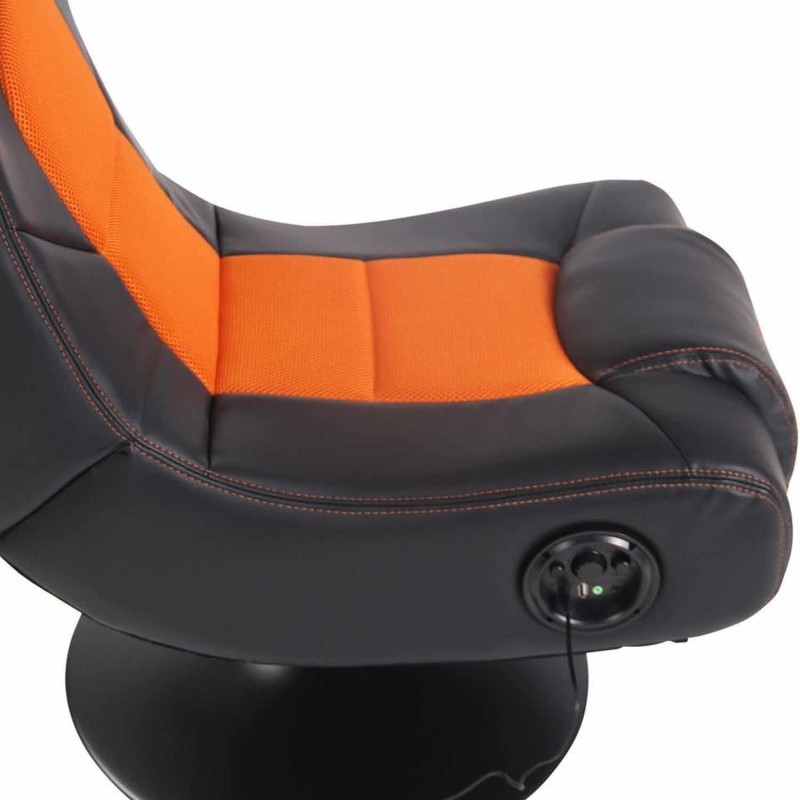 Silla Gaming TAUKEN en Piel y Malla Negro/Azul