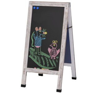 Pizarra MILEY, Dimensiones 51x58X98,5 cm, Plegable, Color Negro