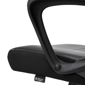 Sillón de oficina CONTE, cómodo y resistente, en piel negra