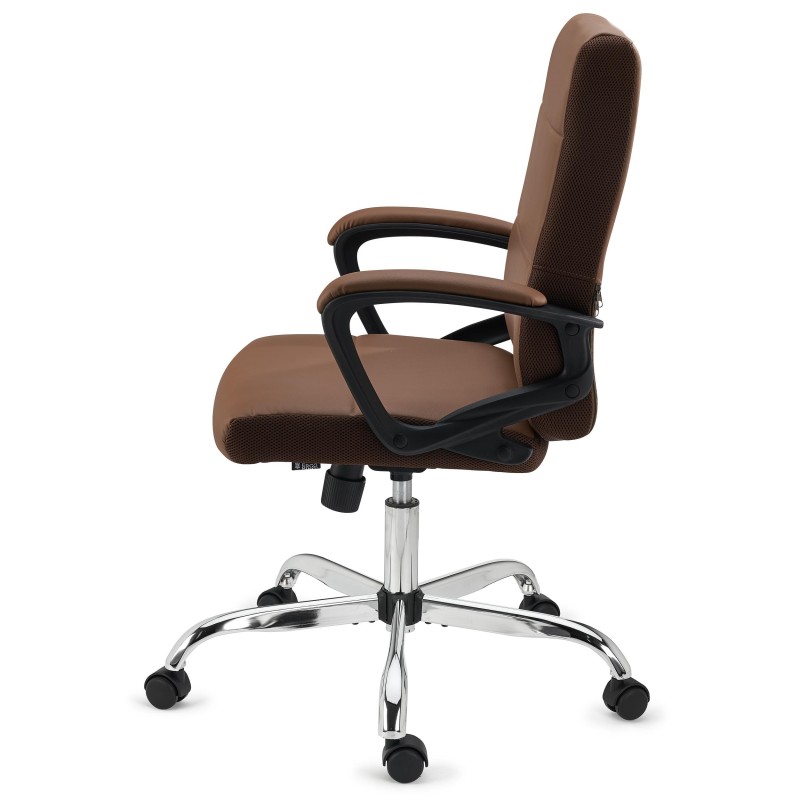 Sillón de oficina CONTE, cómodo y resistente, en piel negra