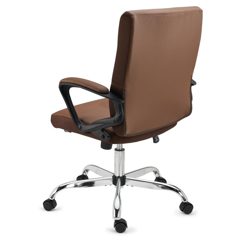 Sillón de oficina CONTE, cómodo y resistente, en piel negra
