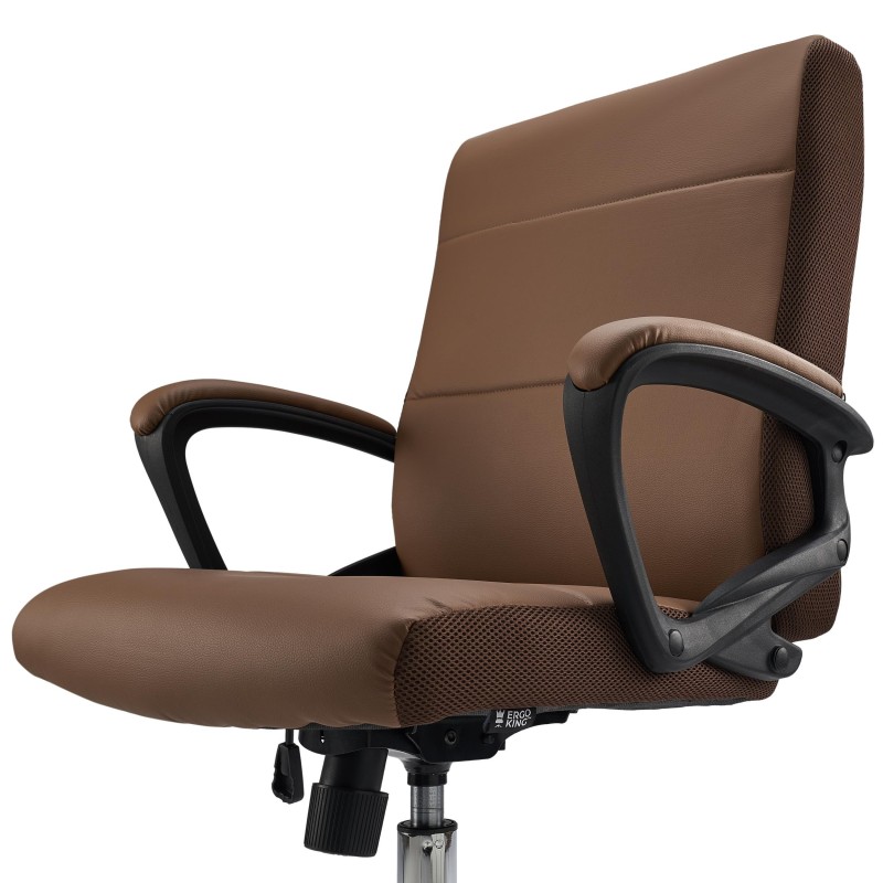 Sillón de oficina CONTE, cómodo y resistente, en piel negra