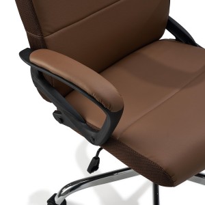Sillón de oficina CONTE, cómodo y resistente, en piel negra
