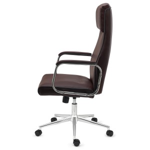 Sillón de oficina DETROIT, elegante diseño, piel negra