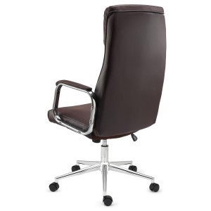 Sillón de oficina DETROIT, elegante diseño, piel negra
