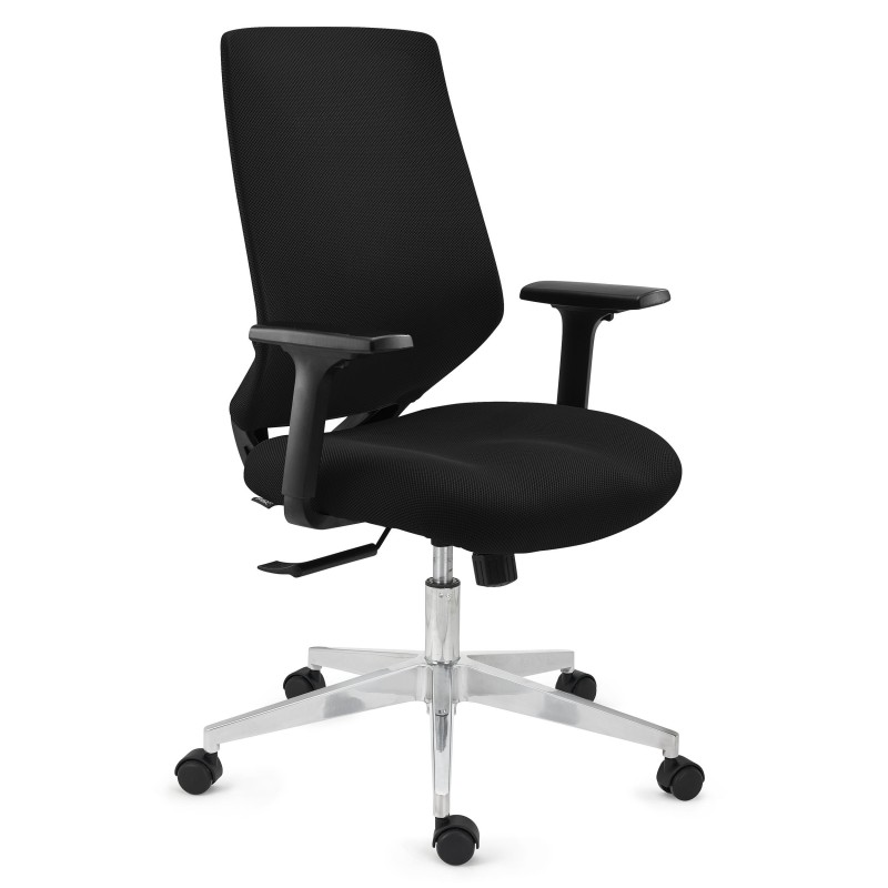 Sillón de Oficina NOLAN, compacta y elegante, en negro