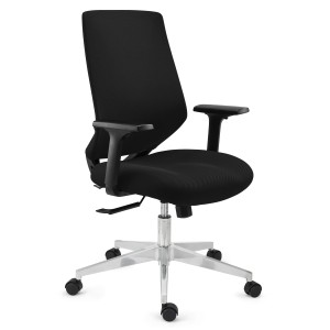 Sillón de Oficina NOLAN, compacta y elegante, en negro