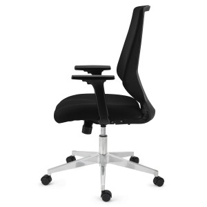 Sillón de Oficina NOLAN, compacta y elegante, en negro