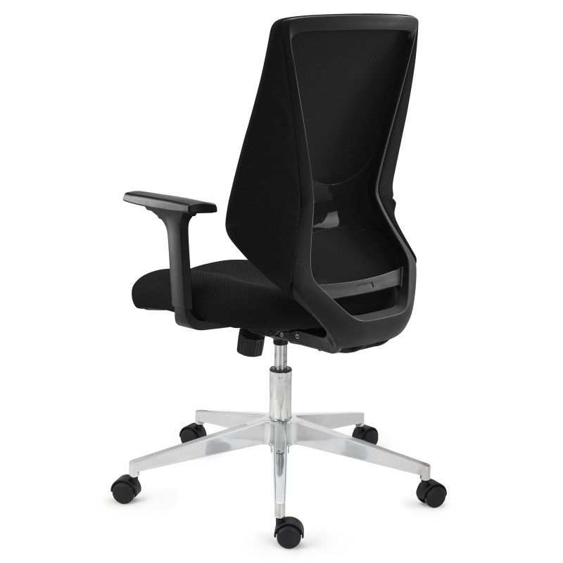 Sillón de Oficina NOLAN, compacta y elegante, en negro