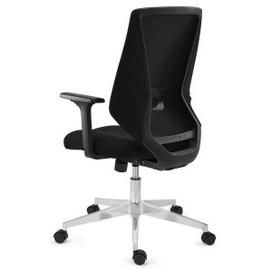Sillón de Oficina NOLAN, compacta y elegante, en negro
