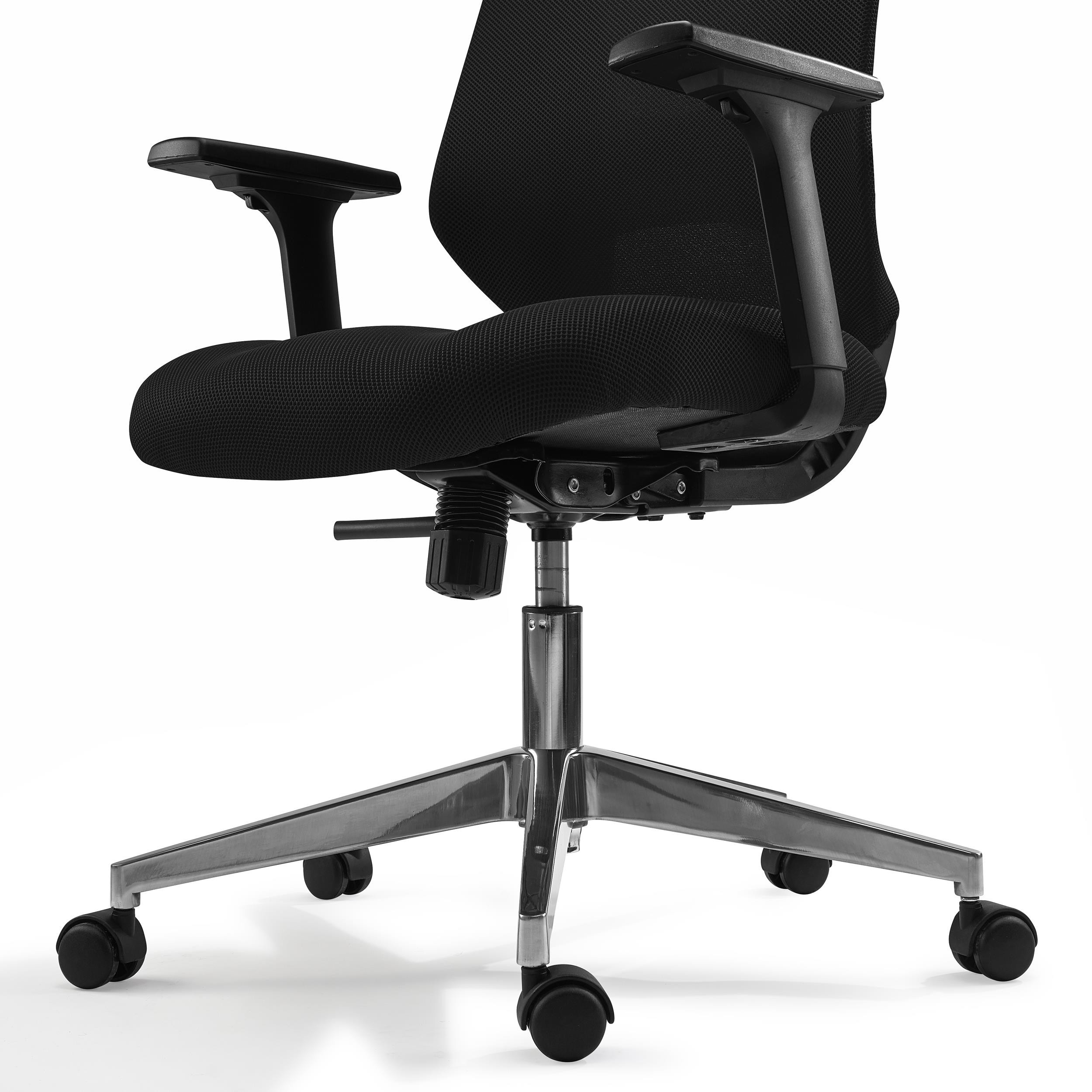 Silla de Oficina NOLAN, Diseño Ergonómico, Uso Intensivo 8H, Certificado Calidad, En Negro