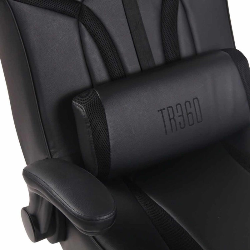 Silla Gaming TAUKEN PRO en Piel y Malla Negro