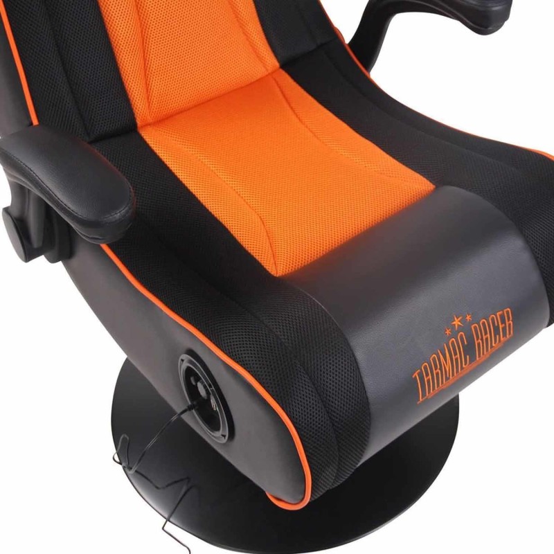 Silla Gaming TAUKEN PLUS en Piel y Malla Negro