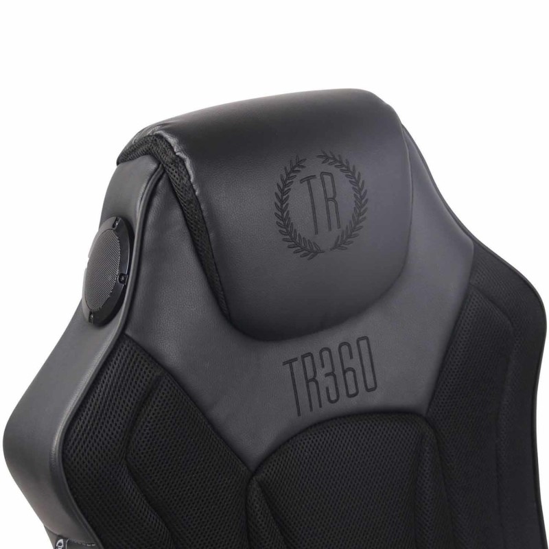 Silla Gaming TAUKEN PLUS en Piel y Malla Negro