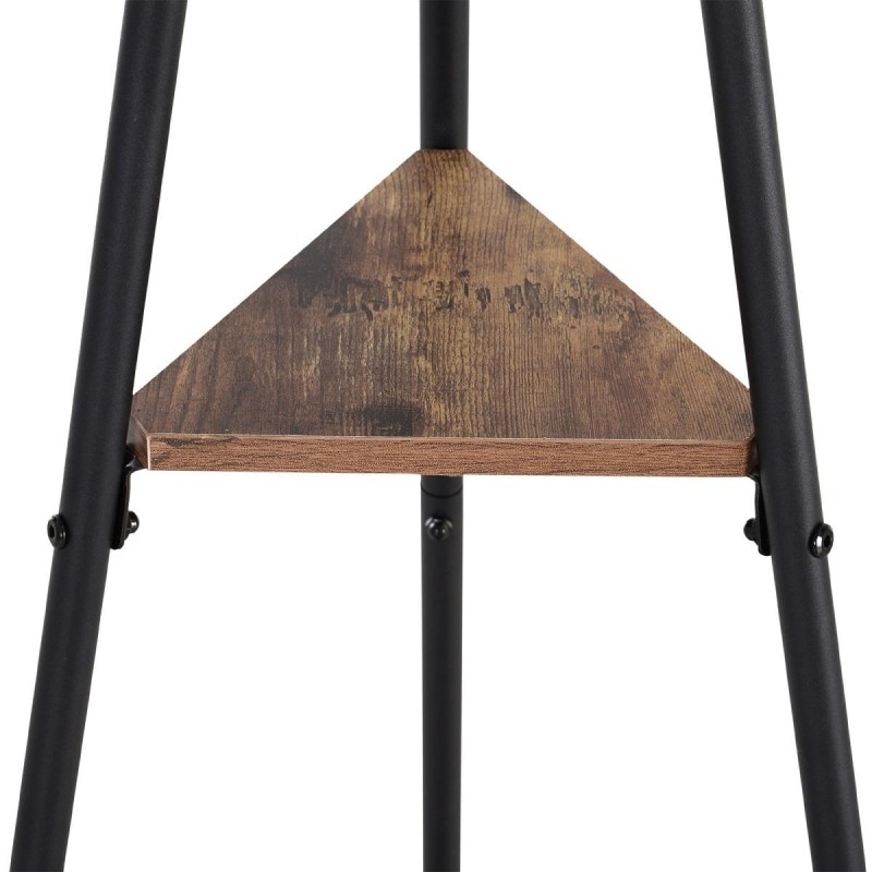Perchero CHLOE, diseño moderno e industrial, en madera y metal color Negro
