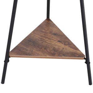 Perchero CHLOE, diseño moderno e industrial, en madera y metal color Negro