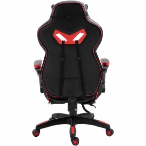 Silla Gaming TRONE con Reposapiés, en Piel color Negro/Blanco