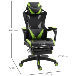 Silla Gaming BLUR en Piel y Malla color Negro/Azul
