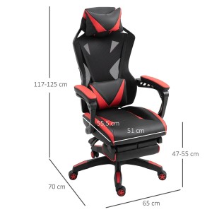 Silla Gaming BLUR en Piel y Malla color Negro/Azul